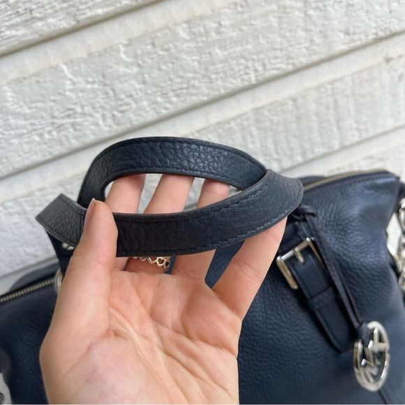 MICHAEL KORS Navy Blue Bedford Fulton Mercer Tote Satchel Crossbody Shoulder Bag - Picture 3 of 11